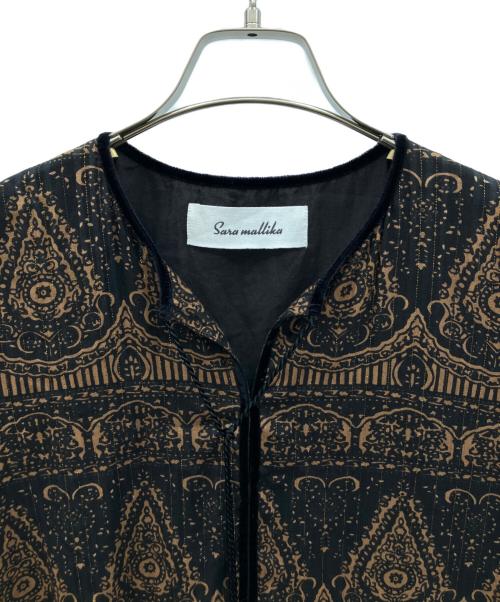 sara mallika（サラマリカ）sara mallika (サラマリカ) MEENAプリントドレス ブラック サイズ:Sの古着・服飾アイテム