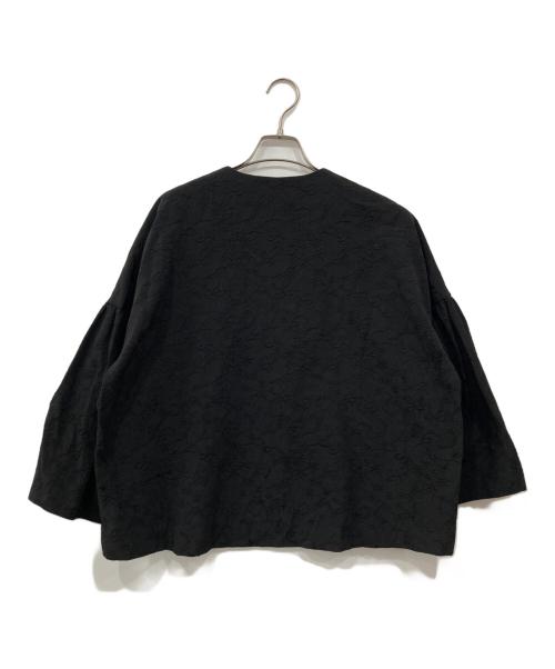 YORI（ヨリ）yori (ヨリ) フラワージャガードジャケット ブラック サイズ:36の古着・服飾アイテム