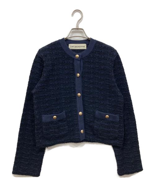 THE SHINZONE（ザ シンゾーン）THE SHINZONE (ザ シンゾーン) TWEED KNIT CD ネイビー サイズ:FOの古着・服飾アイテム