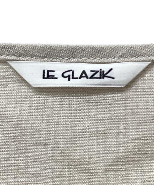 LE GLAZIK（ル グラジック）LE GLAZIK (ル グラジック) 50sリネンクロスノーカラージャケット ベージュ サイズ:36の古着・服飾アイテム