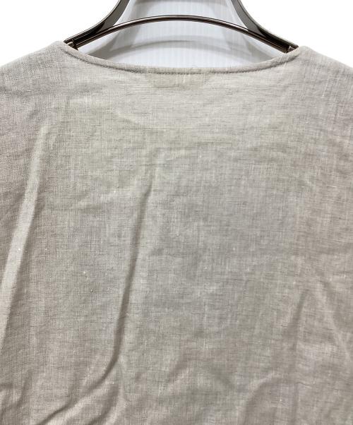 LE GLAZIK（ル グラジック）LE GLAZIK (ル グラジック) 50sリネンクロスノーカラージャケット ベージュ サイズ:36の古着・服飾アイテム
