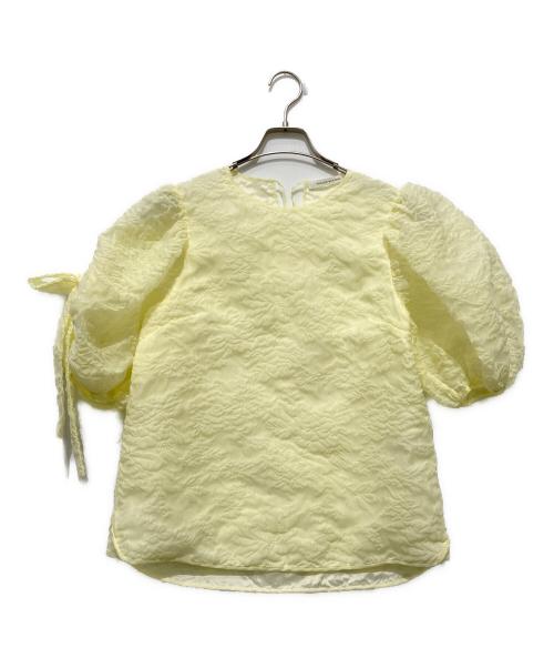 CECILIE BAHNSEN（セシリーバンセン）CECILIE BAHNSEN (セシリーバンセン) フラワーリボンシアサッカーブラウス イエロー サイズ:UK8 / US4の古着・服飾アイテム