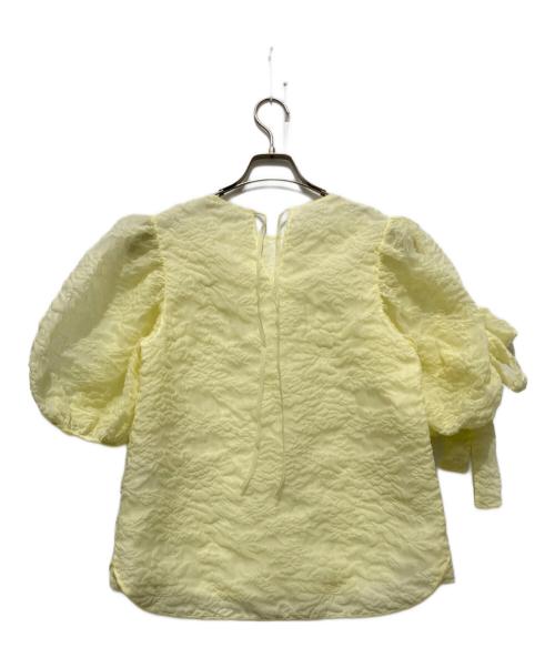 CECILIE BAHNSEN（セシリーバンセン）CECILIE BAHNSEN (セシリーバンセン) フラワーリボンシアサッカーブラウス イエロー サイズ:UK8 / US4の古着・服飾アイテム