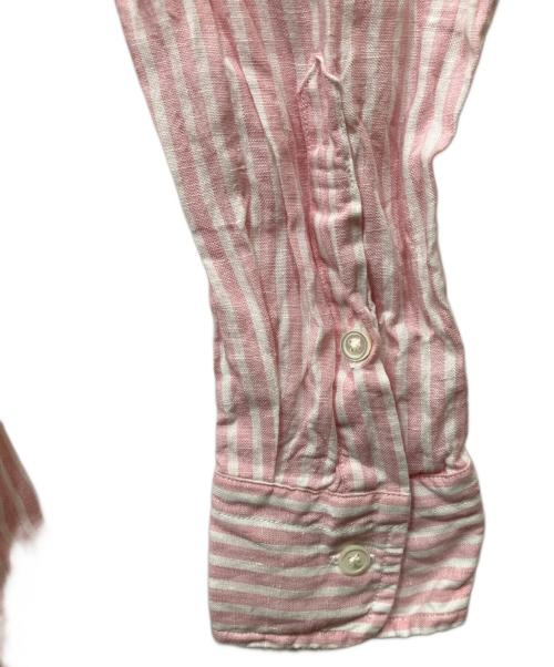 FRAMeWORK（フレームワーク）FRAMeWORK (フレームワーク) フレンチリネンレギュラーカラーシャツ ピンク サイズ:-の古着・服飾アイテム