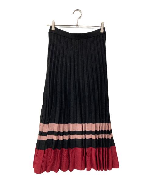 ANAYI（アナイ）ANAYI (アナイ) ラメニットップリーツスカート ブラック サイズ:38の古着・服飾アイテム