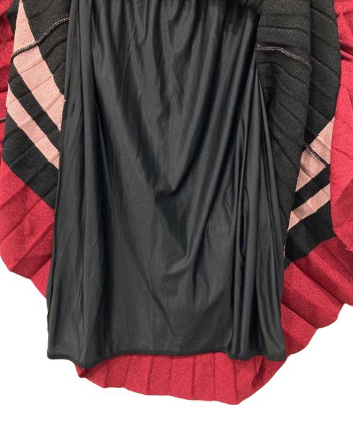 ANAYI（アナイ）ANAYI (アナイ) ラメニットップリーツスカート ブラック サイズ:38の古着・服飾アイテム