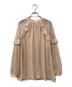 Sov.ソブ）の古着「ジョーゼットブラウス」｜ベージュ
