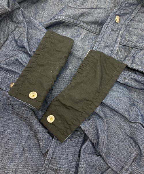 THE NORTH FACE（ザ ノース フェイス）THE NORTH FACE (ザ ノース フェイス) ロングスリーブナイロンデニムヌプシシャツ インディゴ サイズ:Sの古着・服飾アイテム