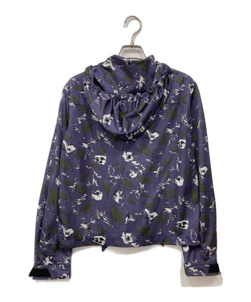 TOGA PULLA（トーガ プルラ）TOGA PULLA (トーガ プルラ) Print mix hoodie shirt / プリント ミックス フーディ シャツ パープル サイズ:36の古着・服飾アイテム