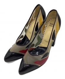 TOGA PULLA（トーガ プルラ）の古着「メッシュデザインパンプス」｜ブラック