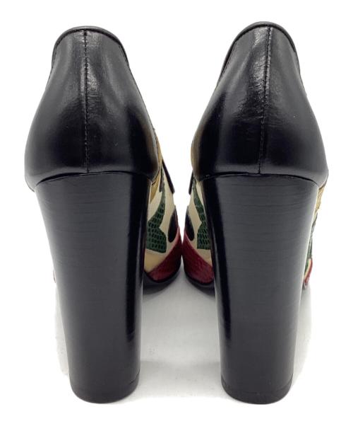 TOGA PULLA（トーガ プルラ）TOGA PULLA (トーガ プルラ) メッシュデザインパンプス ブラック サイズ:23.5cmの古着・服飾アイテム