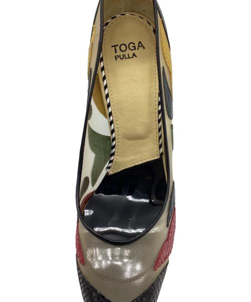 TOGA PULLA（トーガ プルラ）TOGA PULLA (トーガ プルラ) メッシュデザインパンプス ブラック サイズ:23.5cmの古着・服飾アイテム