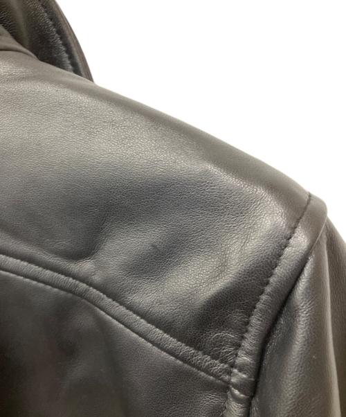 もりのがっこう（モリノガッコウ）もりのがっこう (モリノガッコウ) ラムレザーダブルライダースジャケット ブラック サイズ:Mの古着・服飾アイテム
