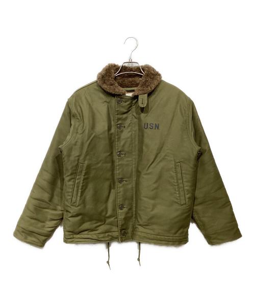 HOUSTON（ヒューストン）HOUSTON (ヒューストン) N-1デッキジャケット カーキ サイズ:38の古着・服飾アイテム
