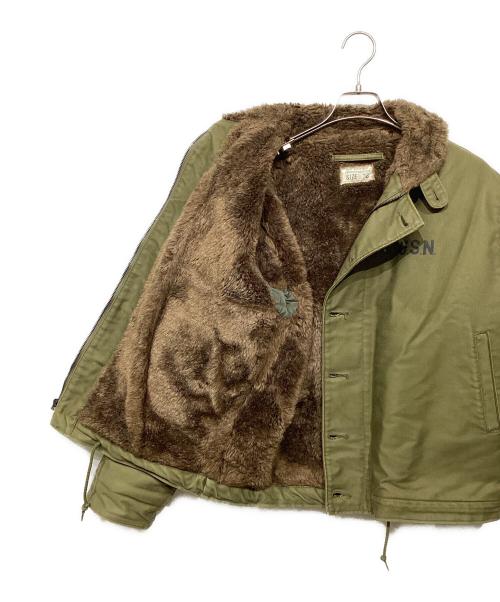 HOUSTON（ヒューストン）HOUSTON (ヒューストン) N-1デッキジャケット カーキ サイズ:38の古着・服飾アイテム
