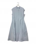 KUMIKYOKUクミキョク）の古着「サッカーストレッチワンピース」｜スカイブルー