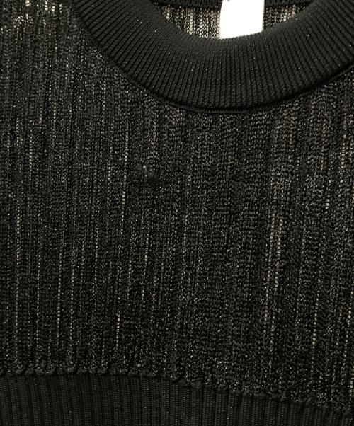 CFCL（シーエフシーエル）CFCL (シーエフシーエル) FLUTED LUCENT GLITTER MARIE SLEEVE TOP ブラック サイズ:1の古着・服飾アイテム