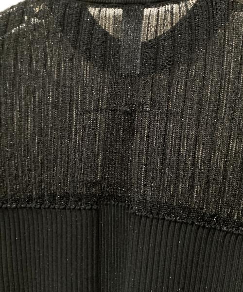 CFCL（シーエフシーエル）CFCL (シーエフシーエル) FLUTED LUCENT GLITTER MARIE SLEEVE TOP ブラック サイズ:1の古着・服飾アイテム
