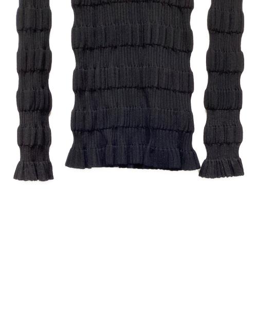 FETICO（フェティコ）FETICO (フェティコ) STRIPE RIB KNIT JUMPER FTC224-0705 ブラック サイズ:Fの古着・服飾アイテム