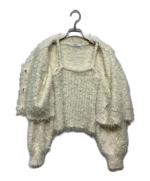 COEL（コエル）COEL (コエル) シャギーアンサンブルニット　184404042 オフホワイト サイズ:Fの古着・服飾アイテム