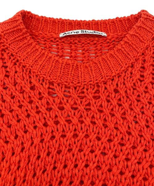 Acne studios（アクネ ストゥディオズ）Acne studios (アクネ ストゥディオス) CREW NECK SWEATER／クルーネックセーター オレンジ サイズ:Sの古着・服飾アイテム