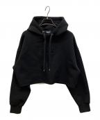 GOD SELECTION XXXゴッドセレクショントリプルエックス）の古着「クロップドパーカー　ロゴフーディ」｜ブラック