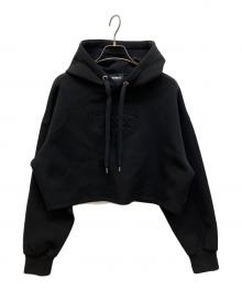 GOD SELECTION XXX（ゴッド セレクション トリプルエックス）の古着「クロップドパーカー　ロゴフーディ」｜ブラック