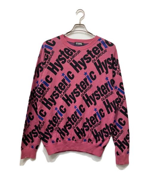 Hysteric Glamour（ヒステリックグラマー）Hysteric Glamour (ヒステリックグラマー) 総柄ニット ピンク サイズ:Mの古着・服飾アイテム