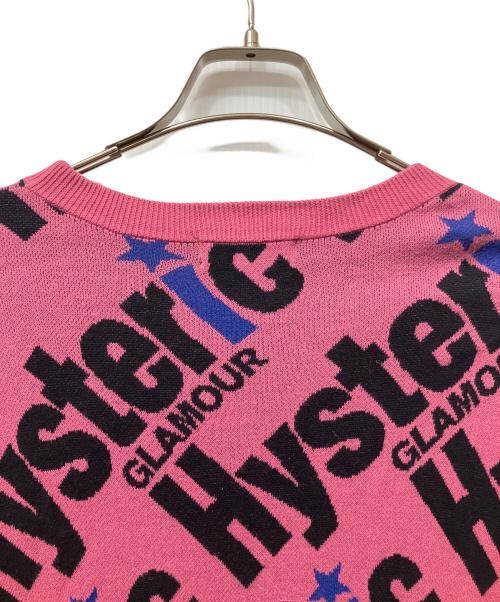 Hysteric Glamour（ヒステリックグラマー）Hysteric Glamour (ヒステリックグラマー) 総柄ニット ピンク サイズ:Mの古着・服飾アイテム
