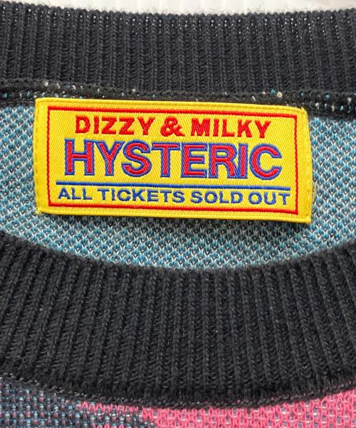 Hysteric Glamour（ヒステリックグラマー）Hysteric Glamour (ヒステリックグラマー) NEW WAVEジャカードショート丈 プルオーバー ネイビー サイズ:FREEの古着・服飾アイテム