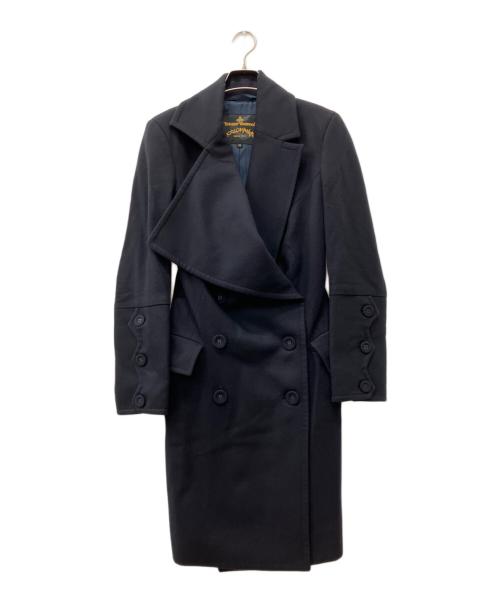 Vivienne Westwood ANGLOMANIA（ヴィヴィアンウエストウッドアングロマニア）Vivienne Westwood ANGLOMANIA (ヴィヴィアンウエストウッドアングロマニア) ウールコート ブラック サイズ:38の古着・服飾アイテム