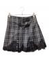 BURBERRY LONDON（バーバリーロンドン）の古着「ラップチェックスカート」｜ブラック