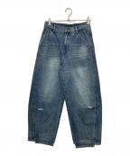 YENNイエン）の古着「CURVED SEAM DENIM PT」｜インディゴ