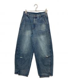YENN（イエン）の古着「CURVED SEAM DENIM PT」｜インディゴ