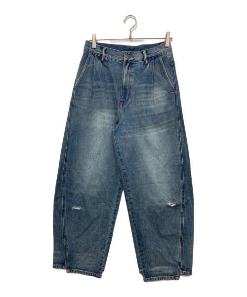 YENN（イエン）YENN (イエン) CURVED SEAM DENIM PT インディゴ サイズ:38の古着・服飾アイテム