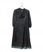 自由区ジユウク）の古着「ポルカドットプリント ワンピース」｜ネイビー