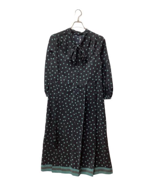 自由区（ジユウク）自由区 (ジユウク) ポルカドットプリント ワンピース ネイビー サイズ:38 未使用品の古着・服飾アイテム