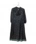 自由区（ジユウク）の古着「ポルカドットプリント ワンピース」｜ネイビー