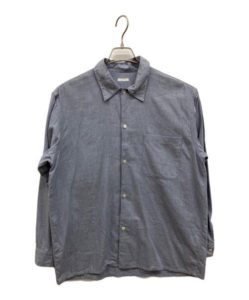 COMOLI（コモリ）COMOLI (コモリ) コットンカシミヤ オープンカラーシャツ ブルー サイズ:2の古着・服飾アイテム