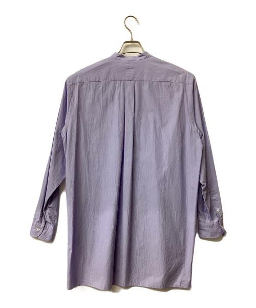 COMOLI（コモリ）COMOLI (コモリ) バンドカラーシャツ パープル サイズ:2の古着・服飾アイテム