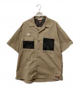 WIND AND SEA×NANGAウィンダンシー×ナンガ）の古着「NYLON TUSSER SHIRT」｜ベージュ