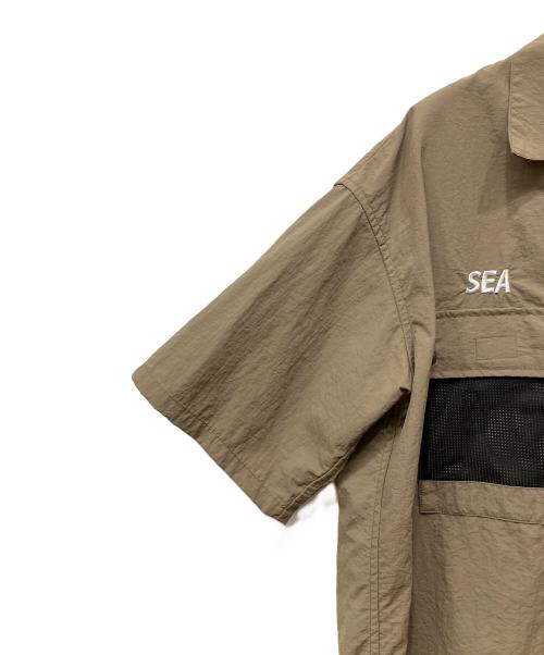 WIND AND SEA（ウィンダンシー）WIND AND SEA (ウィンダンシー) NANGA (ナンガ) NYLON TUSSER SHIRT ベージュ サイズ:XLの古着・服飾アイテム