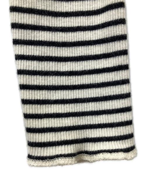 L'appartement（アパルトモン）L'Appartement (アパルトモン) RIB LONGSLEEVE T-SHIRT ホワイト×ブラック サイズ:FREEの古着・服飾アイテム