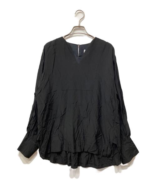 ebure（エブール）EBURE (エブール) シルク混ブラウス ブラック サイズ:38の古着・服飾アイテム