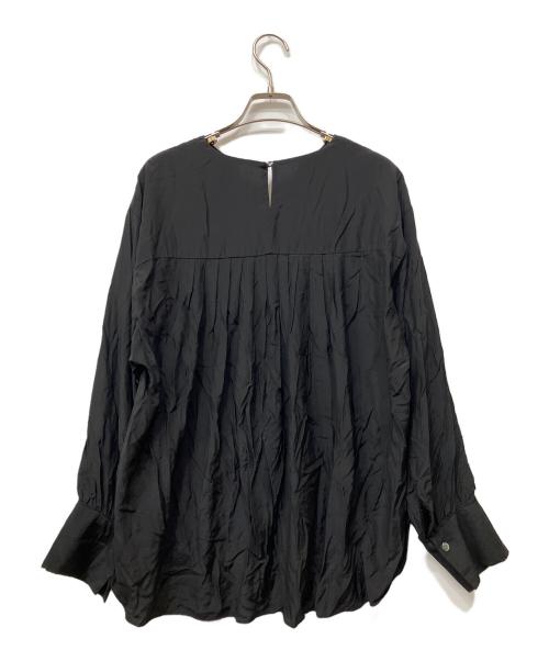 ebure（エブール）EBURE (エブール) シルク混ブラウス ブラック サイズ:38の古着・服飾アイテム