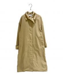 ETRE TOKYO（エトレトウキョウ）の古着「ダブルカラーカットオフステンカラーコート」｜ベージュ