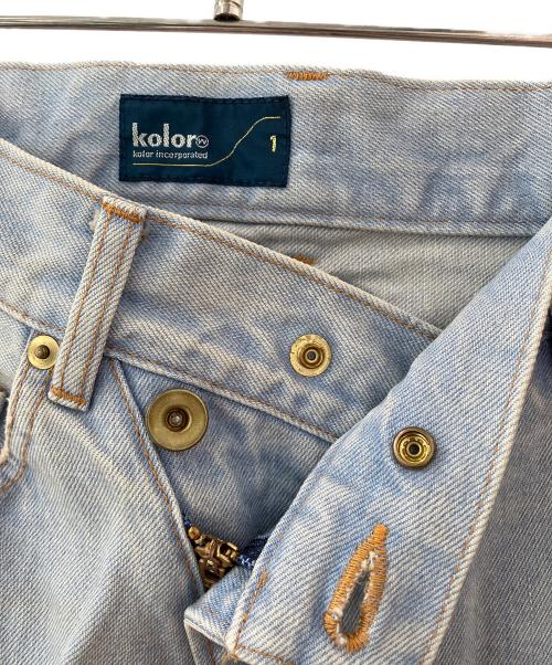 KOLOR（カラー）KOLOR (カラー) アシンメトリーデニムパンツ インディゴ サイズ:サイズ1の古着・服飾アイテム