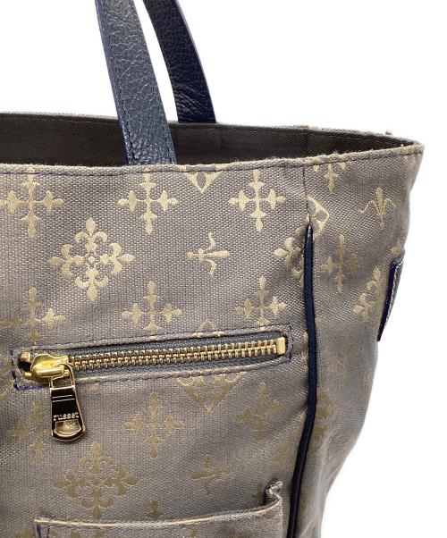 russet（ラシット）russet (ラシット) ポケットエブリデイトートバッグ ブルーの古着・服飾アイテム