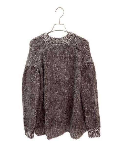 beautiful people（ビューティフルピープル）beautiful people (ビューティフルピープル) alpaca shaggyv neck cardigan ブラウン サイズ:38の古着・服飾アイテム