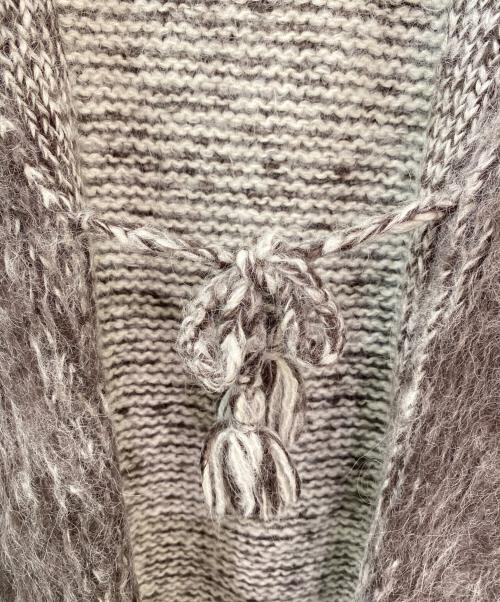 beautiful people（ビューティフルピープル）beautiful people (ビューティフルピープル) alpaca shaggyv neck cardigan ブラウン サイズ:38の古着・服飾アイテム